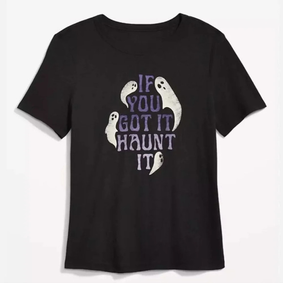 OLD NAVY-[L]NWOT Halloween Tee "If You Got It, Haunt It” - Picture 3 of 4